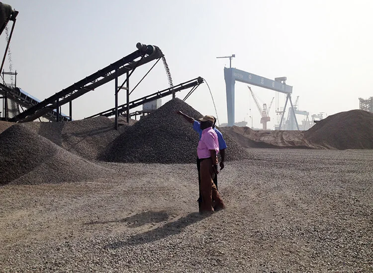 Limestone crushing and screening production line in Nantong, Jiangsu