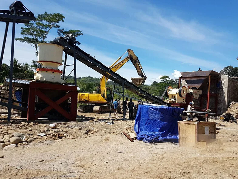 50-80 tons per hour river pebble crushing production line in Indonesia